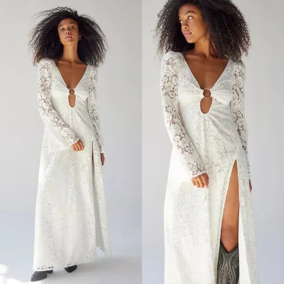 For Love And Lemons | Dresses | For Love Lemons Lace Frances Maxi Dress In  White Size Large 395 | Poshmark